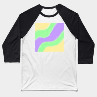 Yellow purple green watercolor art design Baseball T-Shirt